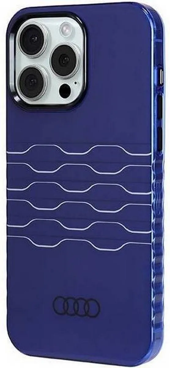 Audi IML Grille Pattern Back Case MagSafe - iPhone 15 Pro - Blauw - afbeelding 6 van 6