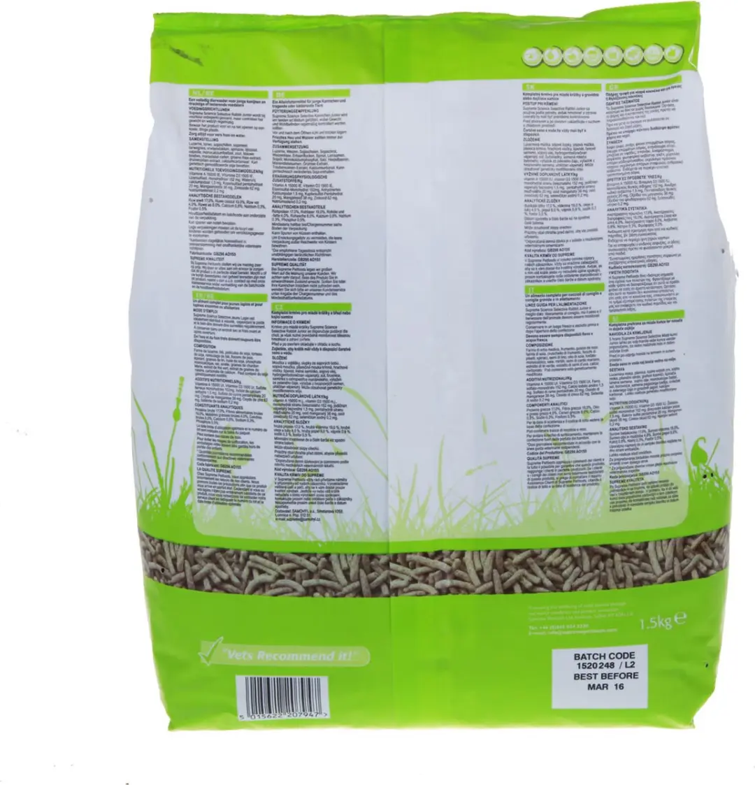 Supreme Selective Science Junior Konijnenvoer 1,5kg