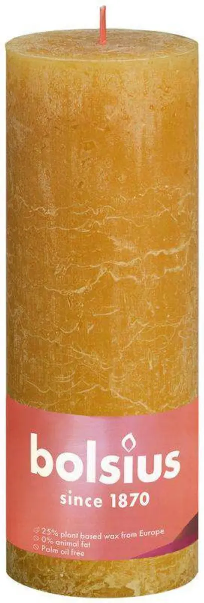 Bolsius Stompkaars Honeycomb Yellow Ø68mm - 85 Branduren