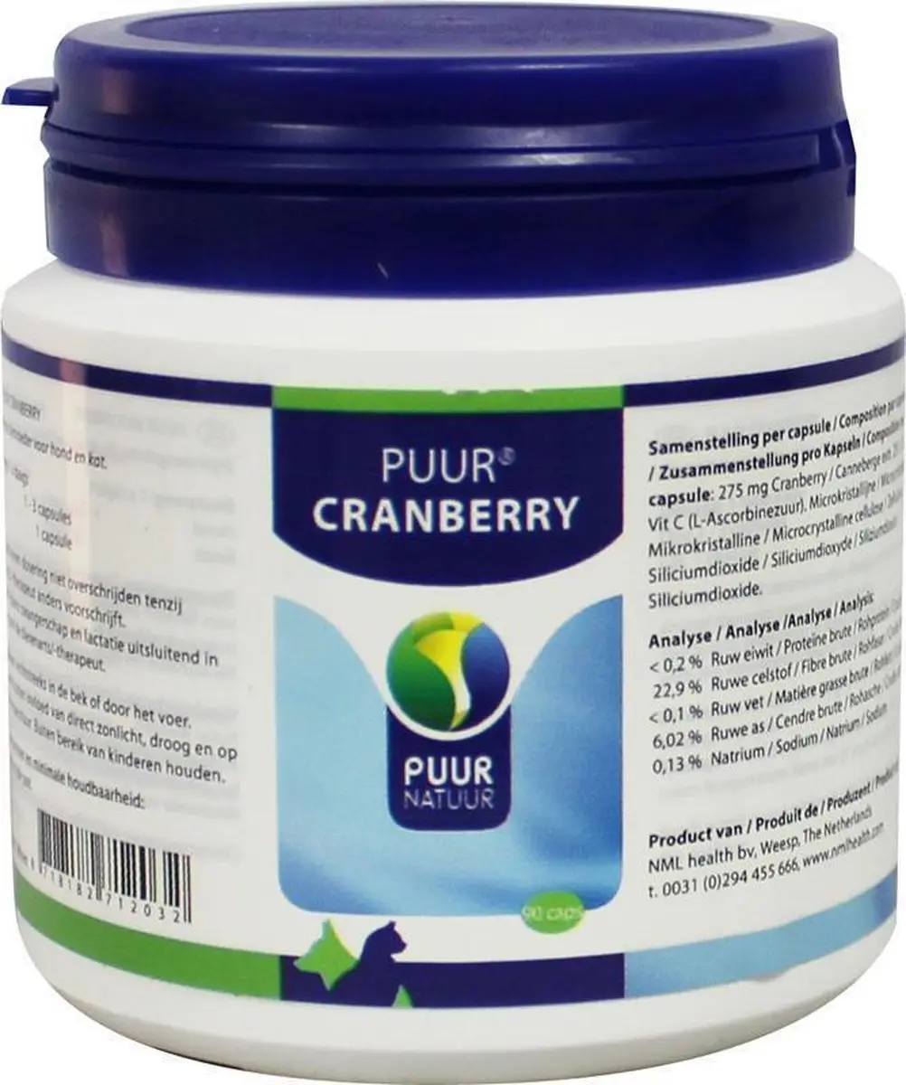 Puur Cranberry Compleet Voedingssupplement - 90 Caps