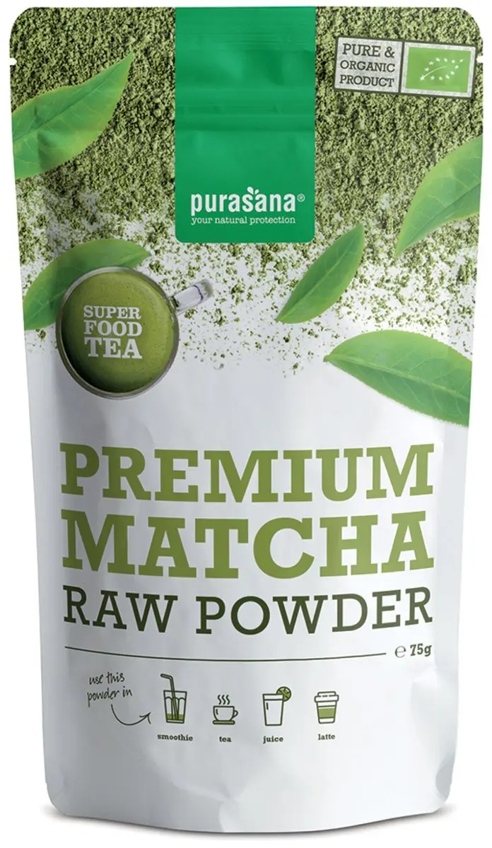 Purasana Matcha Poeder Premium Raw Bio 75g
