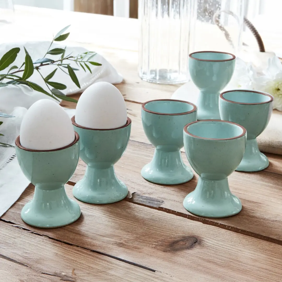 Loberon Eierdopjes Biarré Turquoise - 6 Stuks