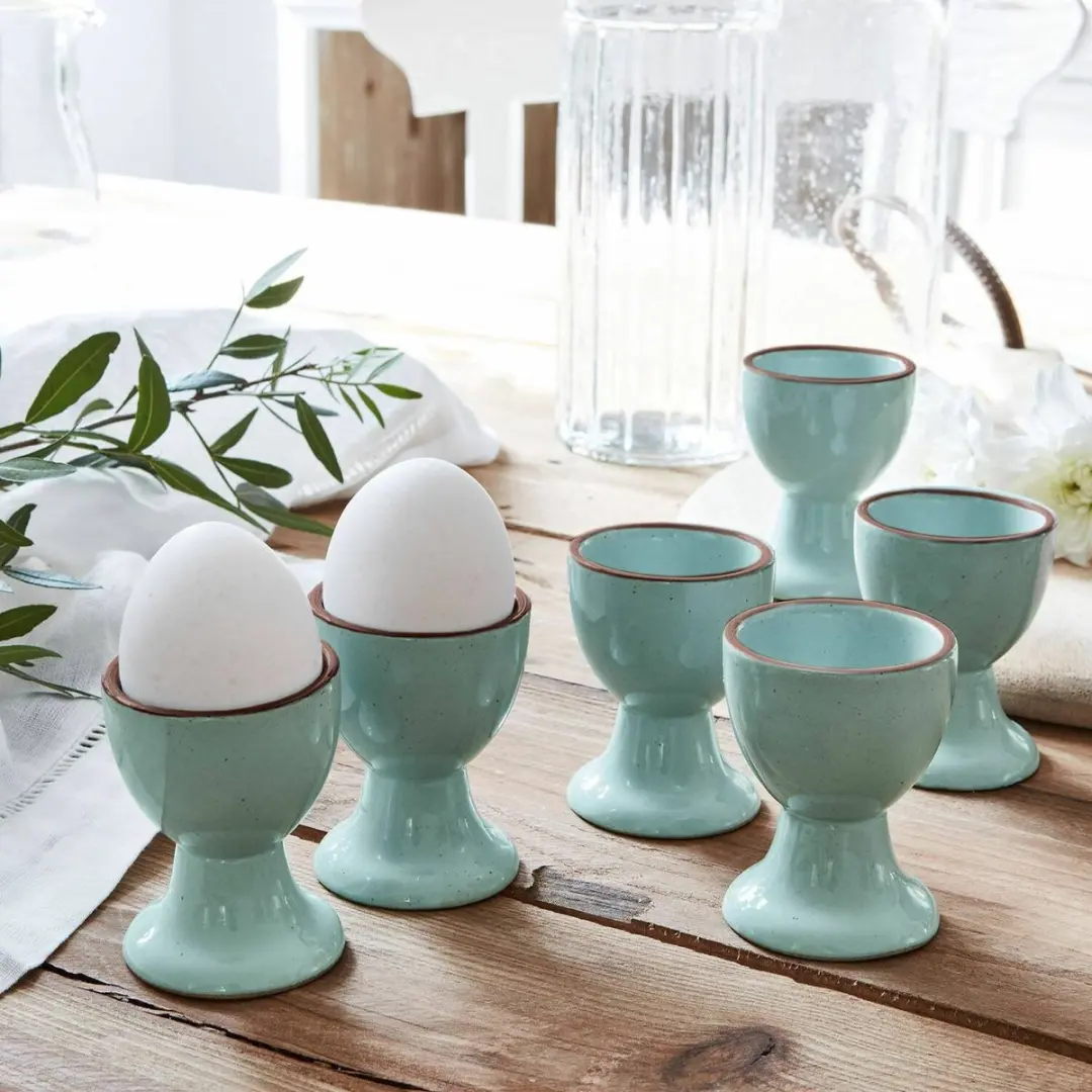 Loberon Eierdopjes Biarré Turquoise - 6 Stuks