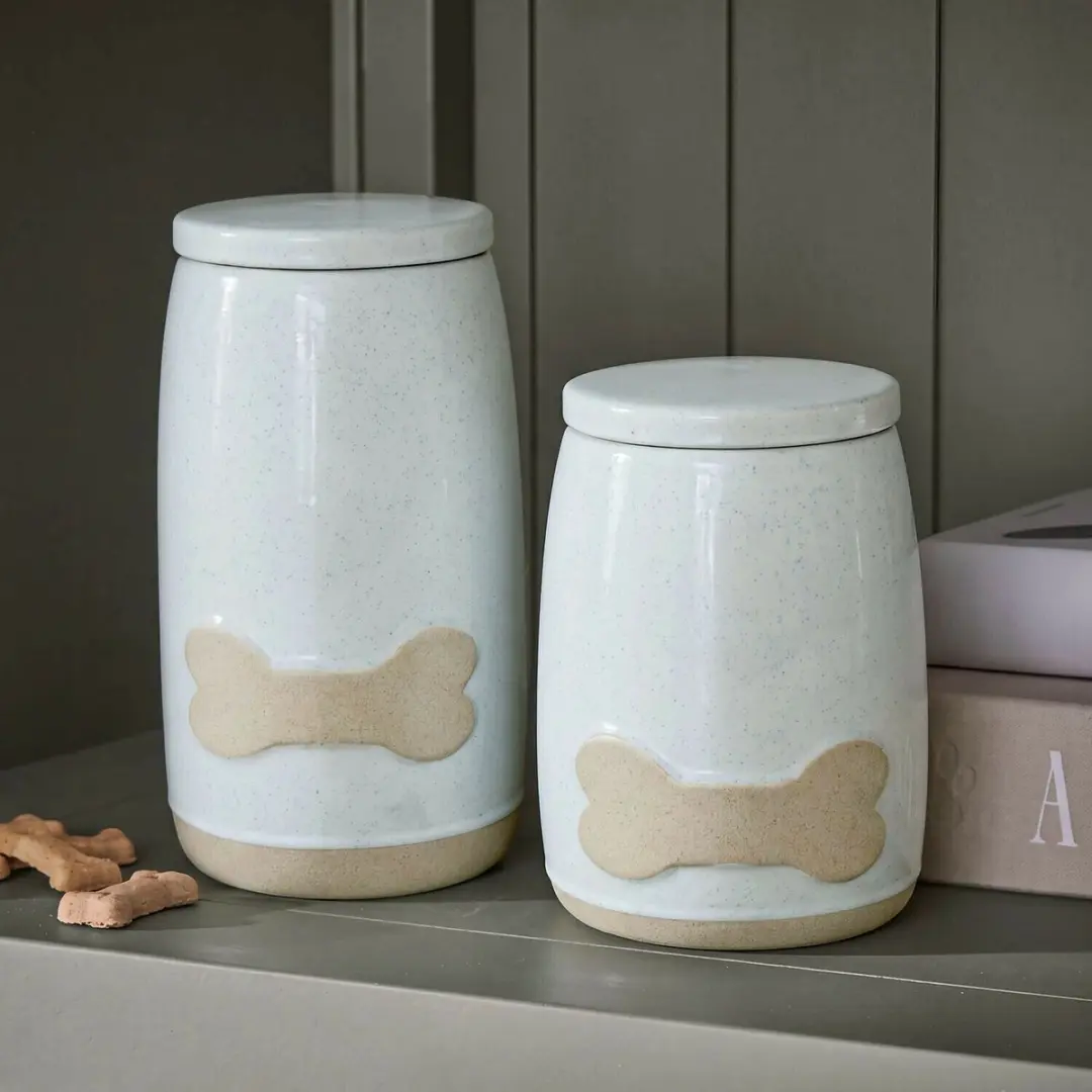 Loberon Dose 2er Set Dolo - grijs/beige - afbeelding 2 van 5