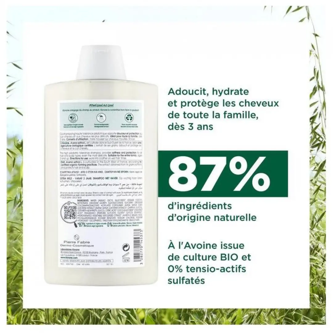 Klorane Avena Bio Shampoo 400ml