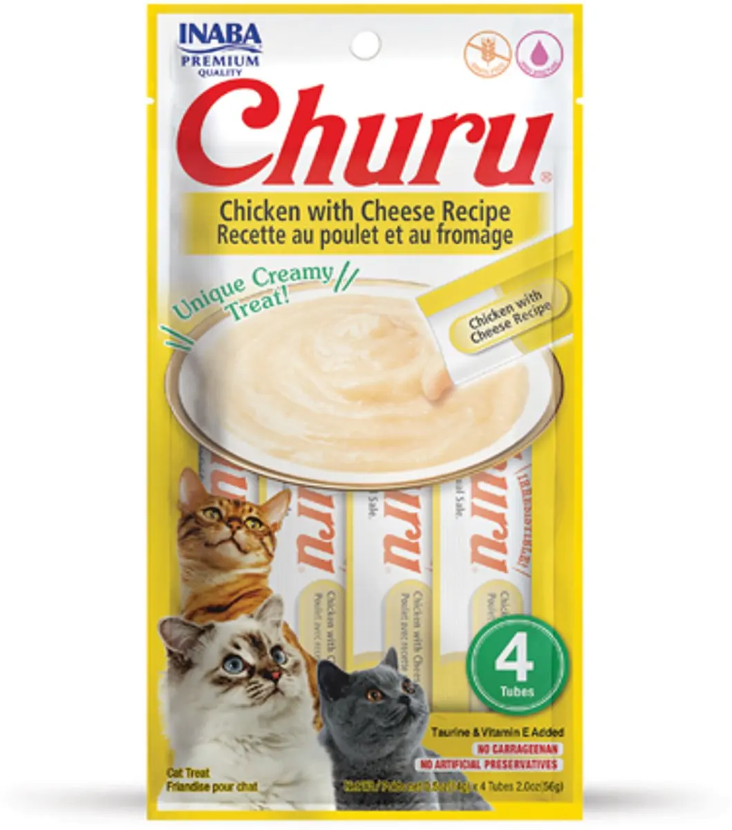 Inaba Churu Purée Kip Kaas - 4 Sticks