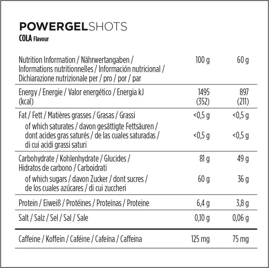 PowerBar PowerGel Shots Cola 60 gr