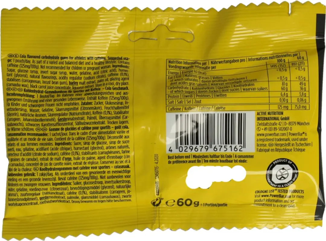 PowerBar PowerGel Shots Cola 60g - afbeelding 2 van 6
