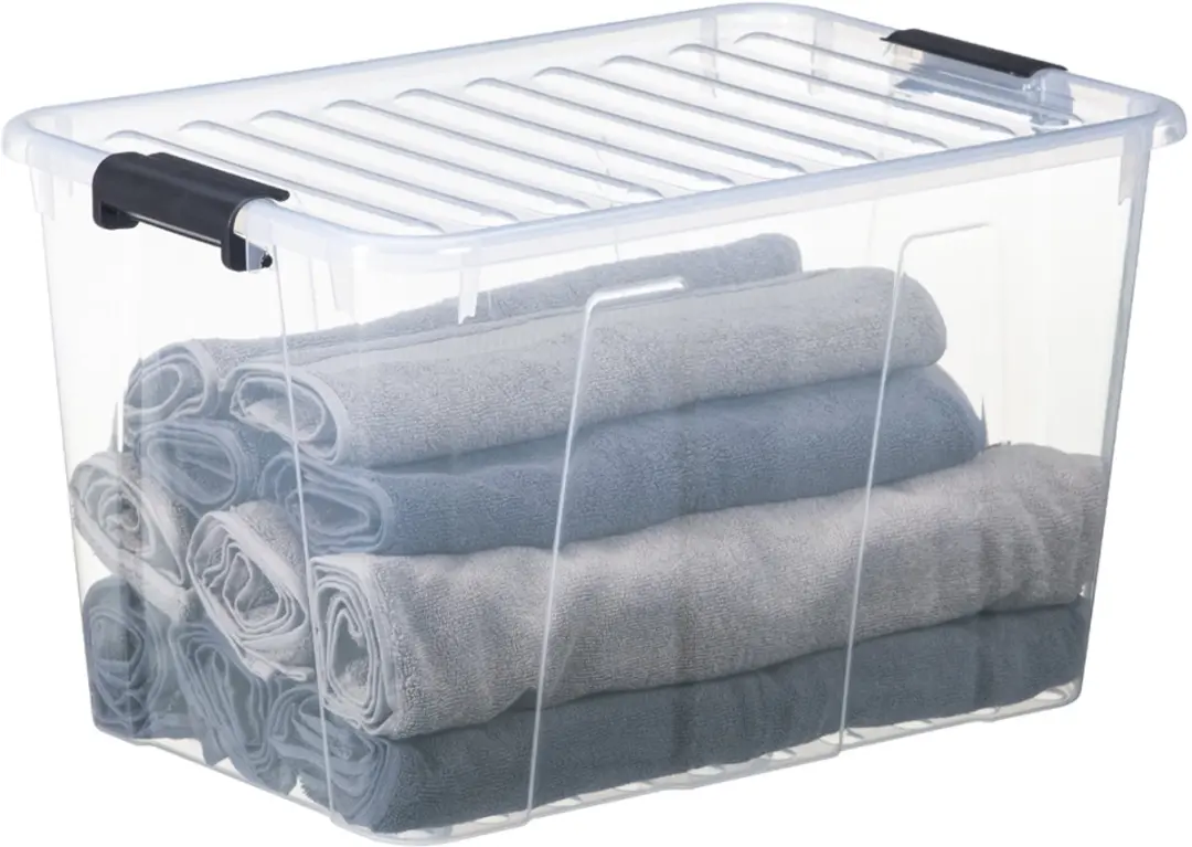 Plast Team Opbergbox Home Box, 52 liter, transparant