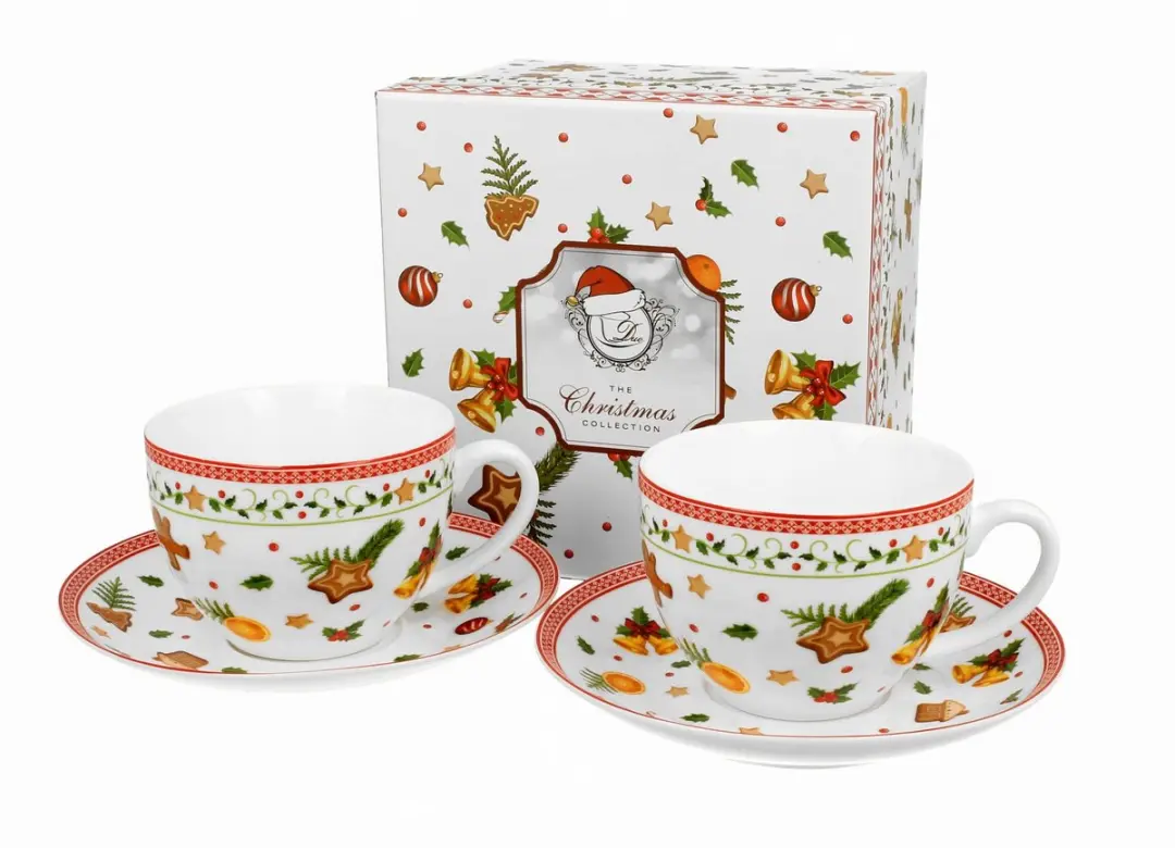 Porseleinen Mokkenset 280ml met Schotels