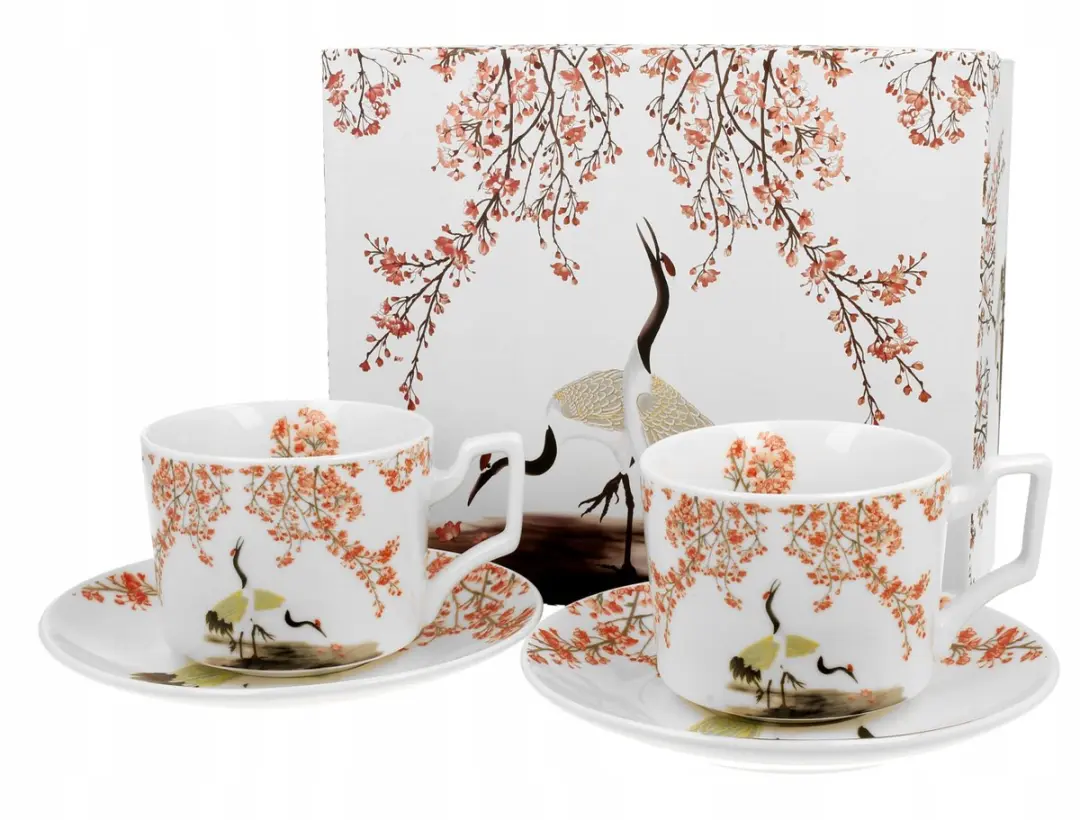 Luxe Porseleinen Koffiekopjes Set (2 stuks)