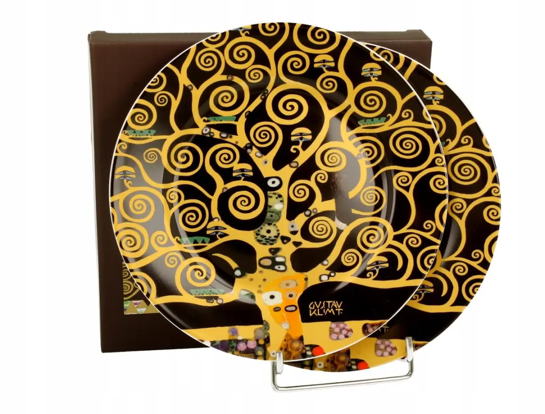 2x Dessertborden 'Tree of Life' Brown