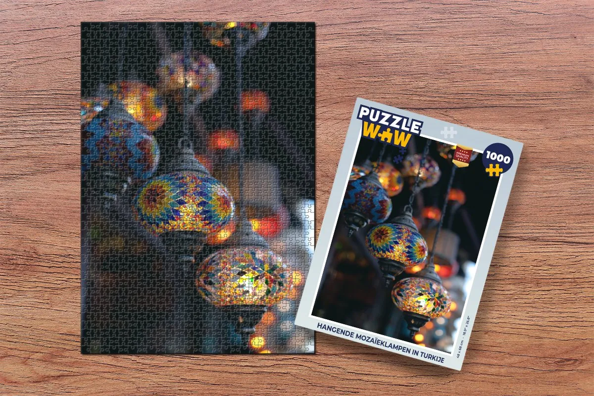 PuzzleWow Hangende Mozaïeklampen Turkije - Legpuzzel 1000 Stuks - Multicolor