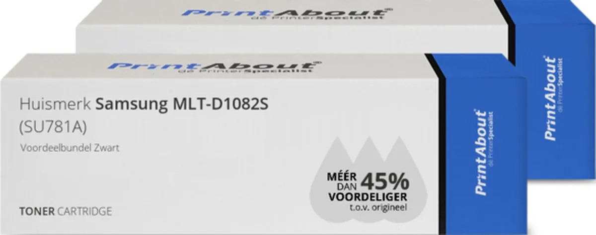 PrintAbout MLT-D1082S Toner Zwart - 2 Stuks