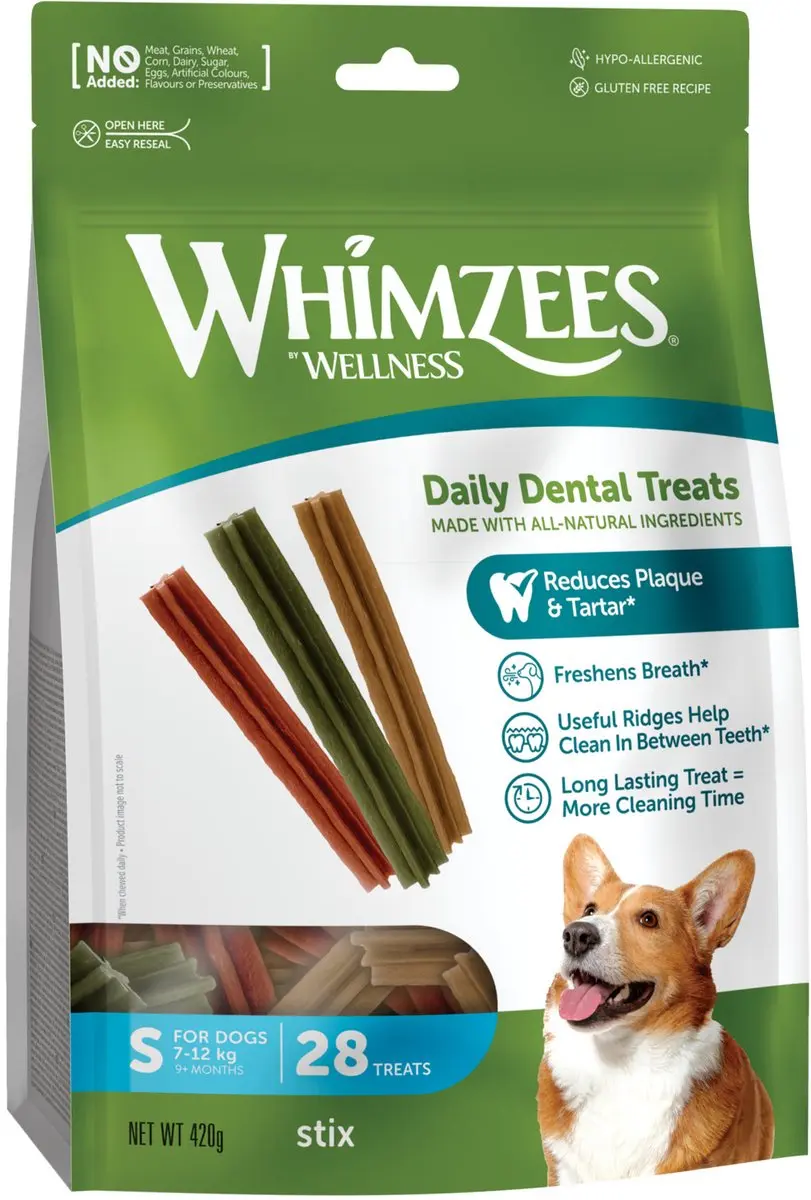 Whimzees Stix S Kauwsnacks Hond - 28 Stuks
