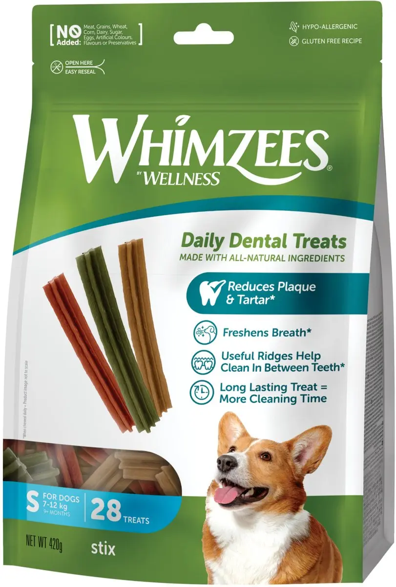 Whimzees Stix S Kauwsnacks Hond - 28 Stuks
