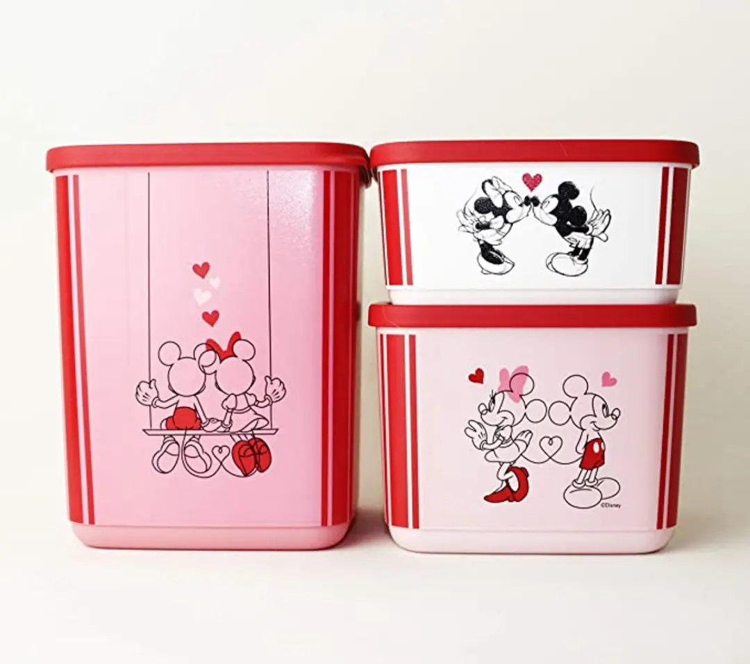 Tupperware cubix bewaardoos (set van 3) Mickey & Minnie