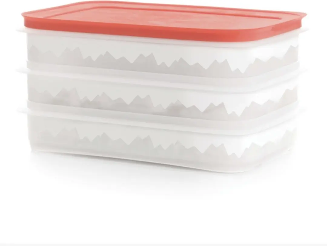 Tupperware Stapeldrie vleeswarendoos, voor koelkast en diepvries bestemd — 3x