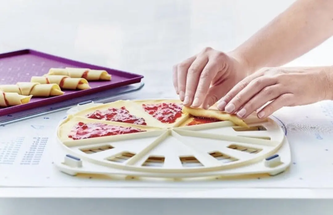 Tupperware Croissantparty, dubbelzijdig rooster om snel perfecte croissantjes te
