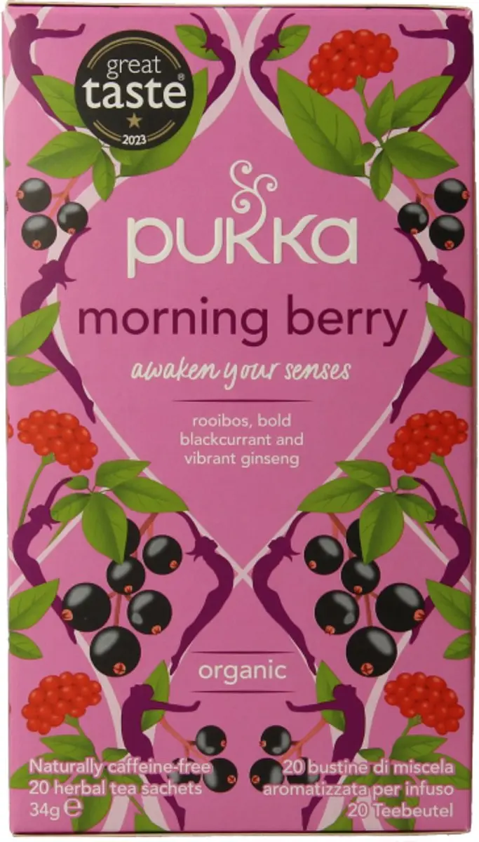 Pukka Tea Morning Berry Biologische Kruidenthee 20 Zakjes