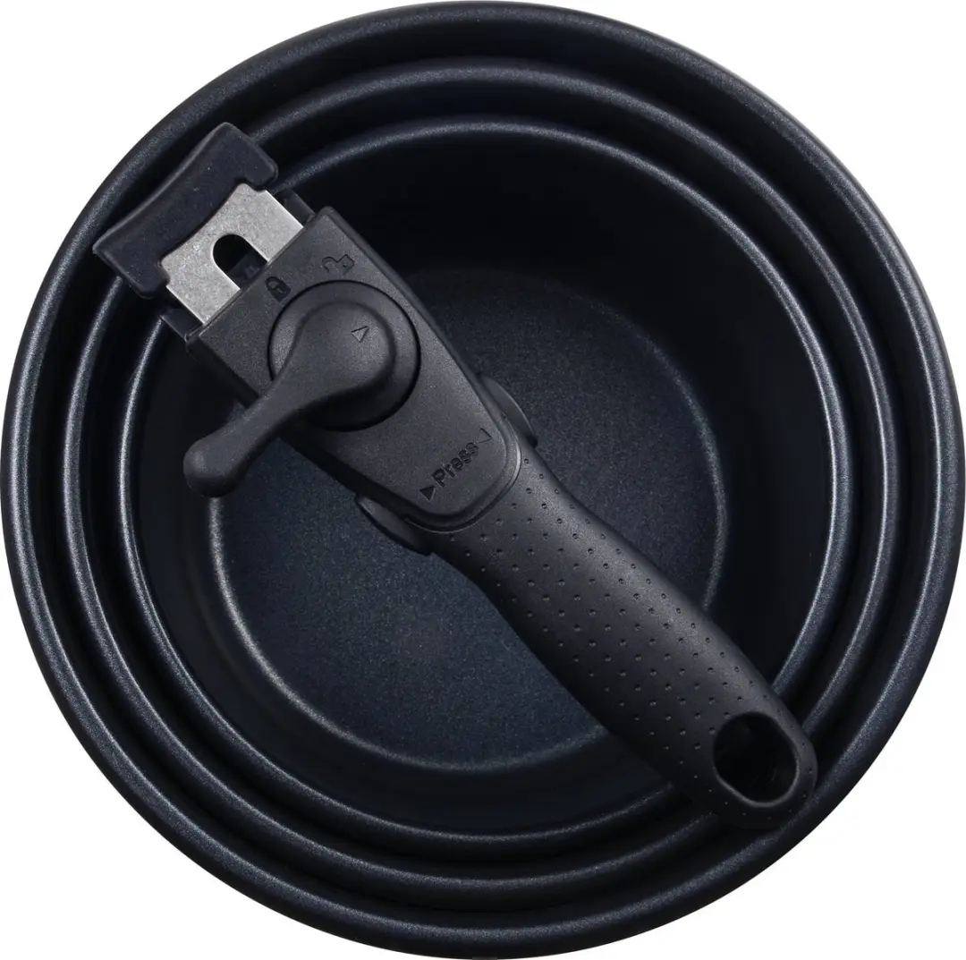 Bergner Click&Cook BG-32293-MM Pannenset 4-delig - 16/18/20cm - Zwart