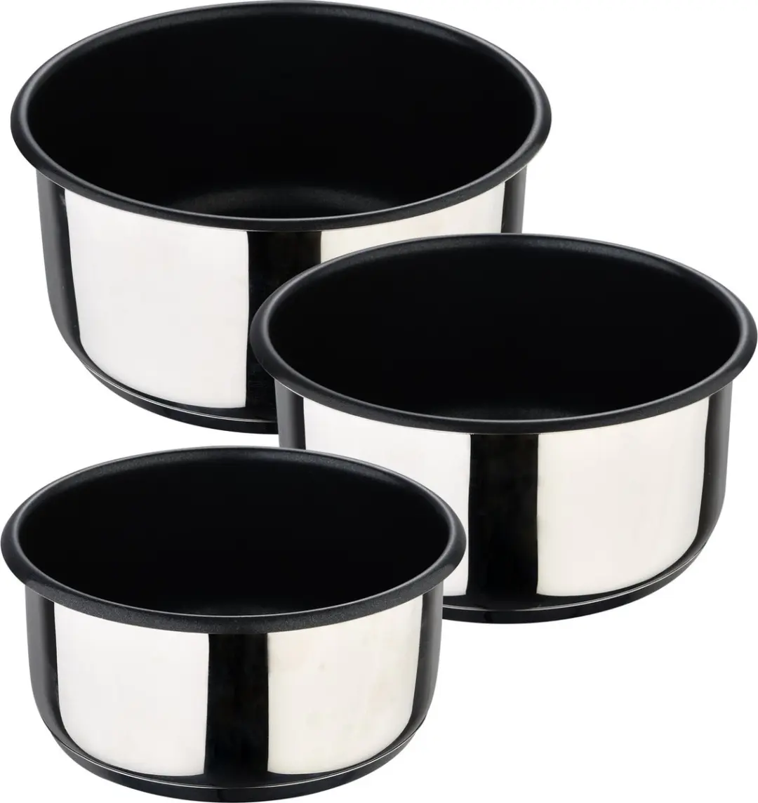 Bergner Click&Cook BG-32293-MM Pannenset 4-delig - 16/18/20cm - Zwart