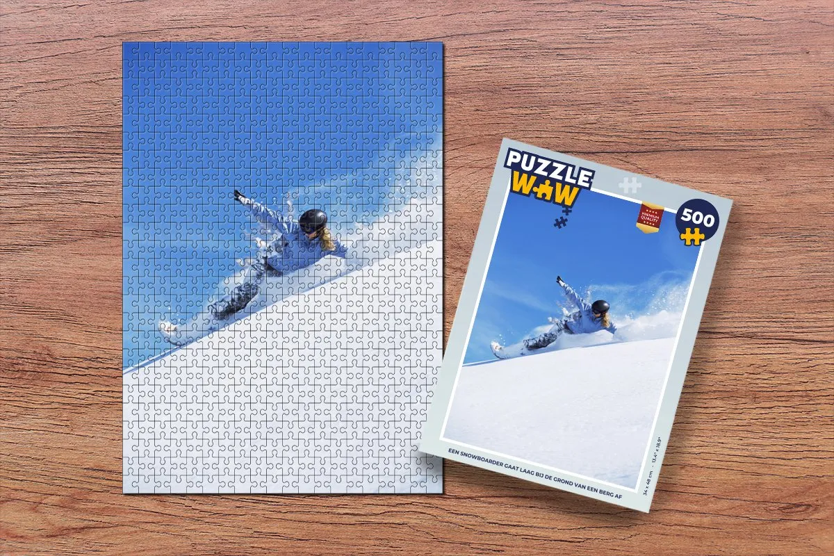 PuzzleWow Legpuzzel Snowboarder 500 Stuks - Multicolor