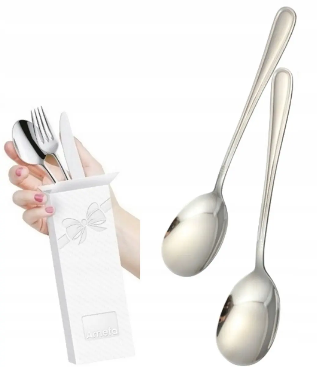 Amefa Daphne Saladelepels 2 stuks, 20 cm, Roestvrij Staal