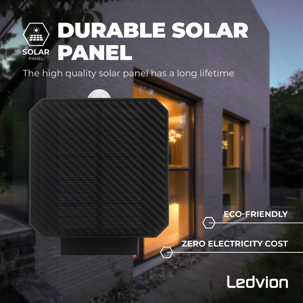 Ledvion Solar Wandlamp 0.5W 3000K - Zwart - afbeelding 6 van 6