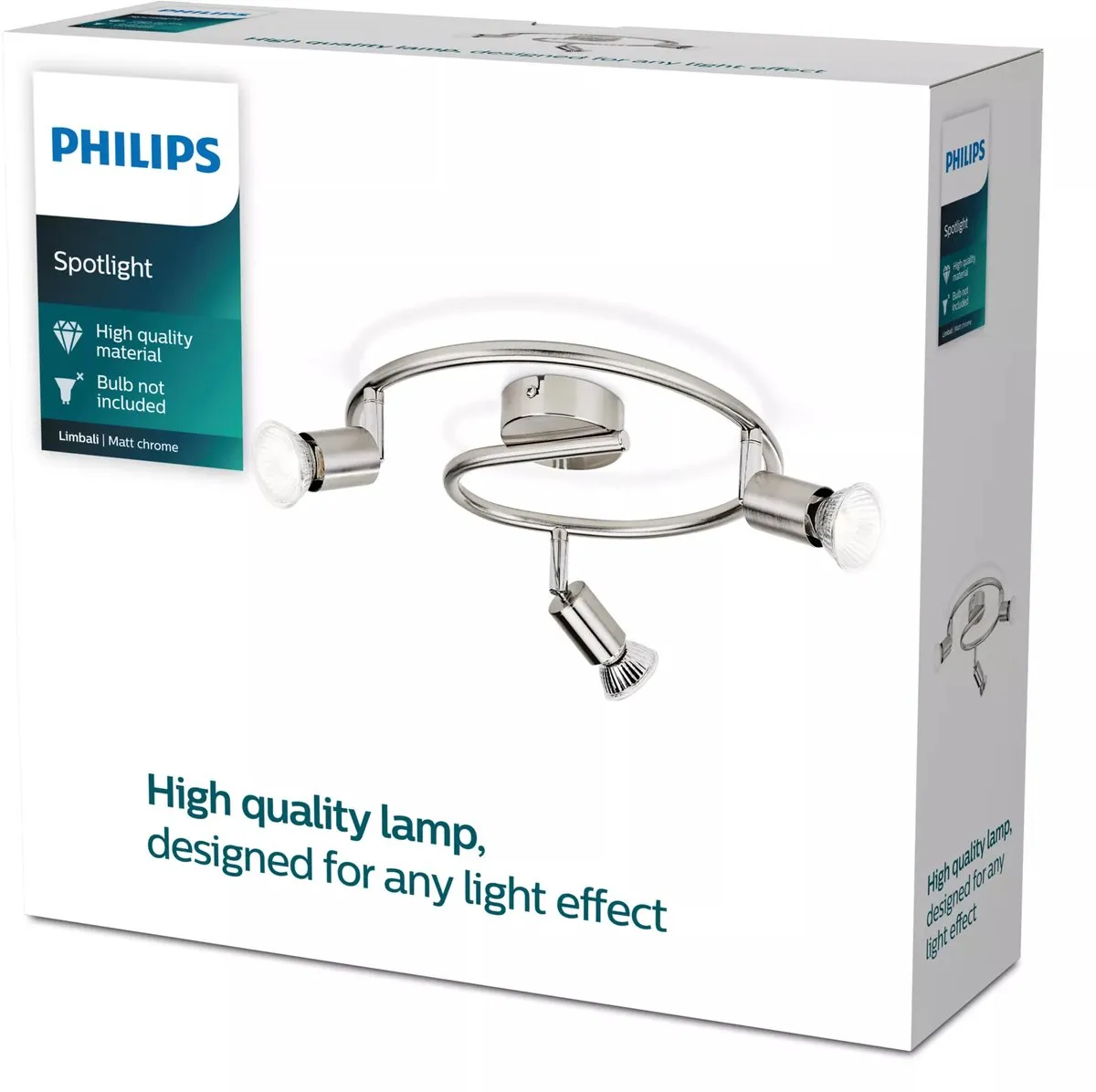 Philips Limbali Opbouwspot 32cm - 3 Lichtpunten - Nikkel