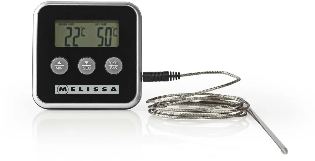 Melissa Vleesthermometer 16310241 - LCD - Alarmtimer - Zwart