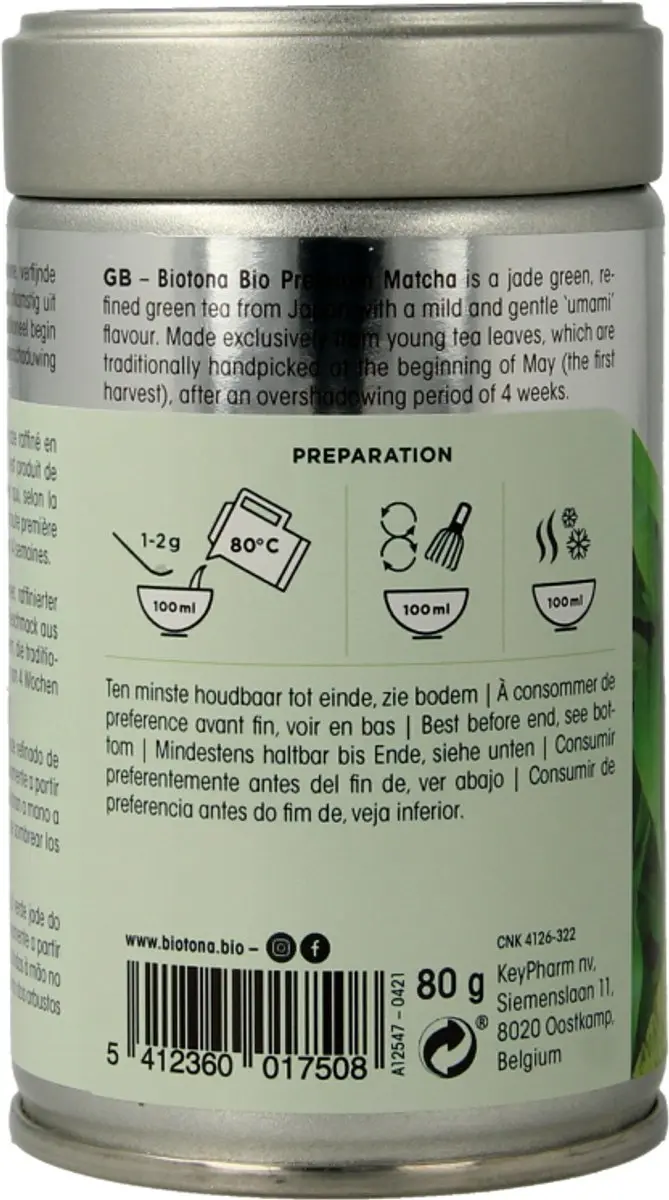 Biotona Premium Matcha 80g