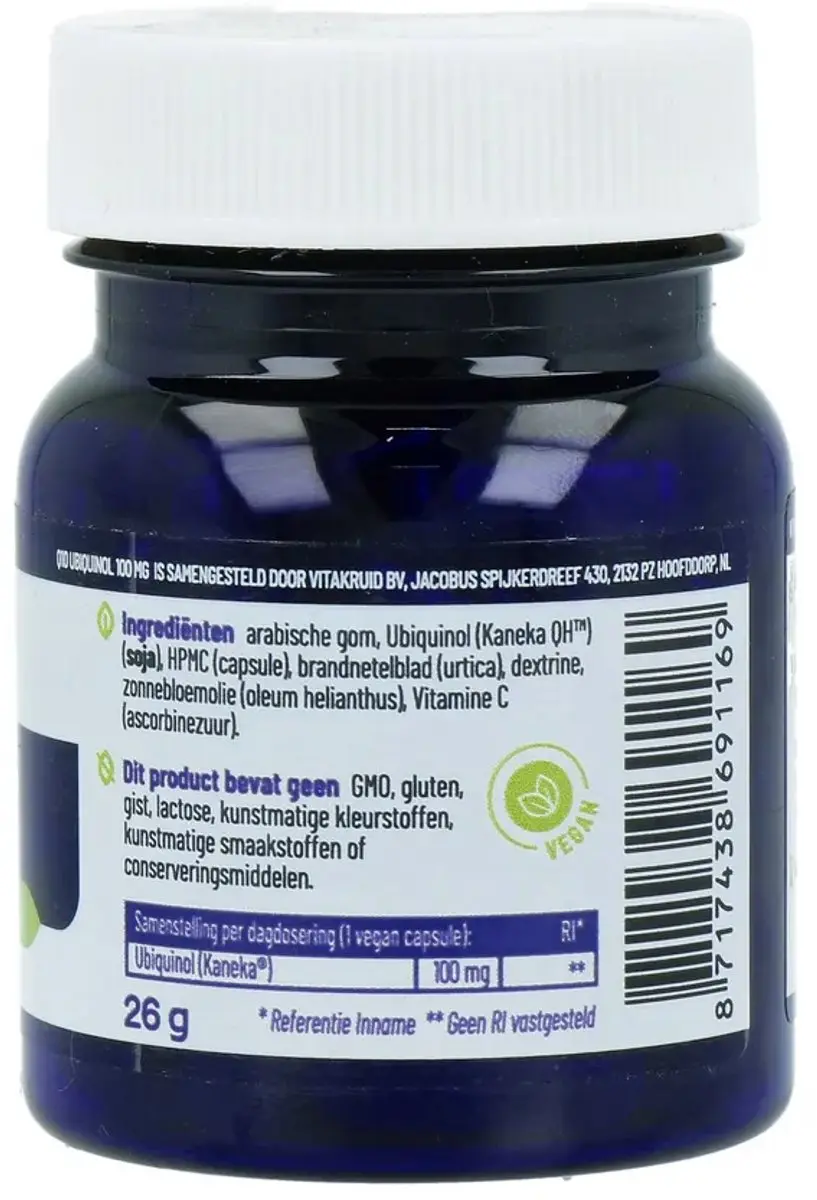 VitaKruid Q10 Ubiquinol 100mg 60 Vegicaps - afbeelding 2 van 6