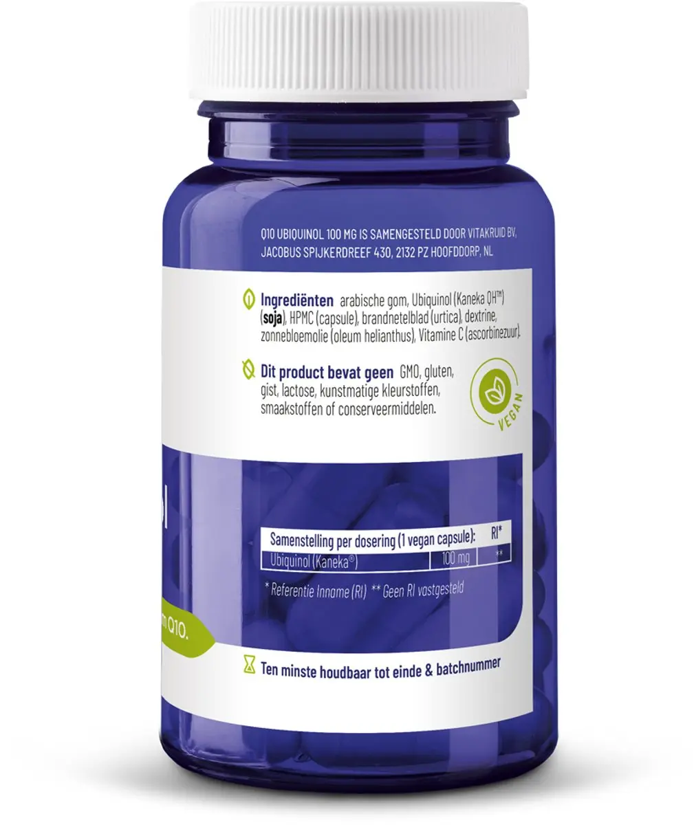 VitaKruid Q10 Ubiquinol 100mg 60 Vegicaps - afbeelding 5 van 6