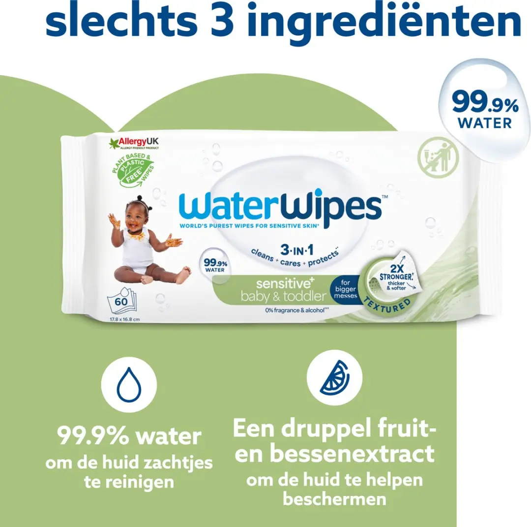 WaterWipes Snoetdoekjes 540 Stuks - 9x60