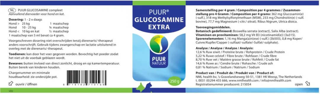 Puur Glucosamine Extra 250g