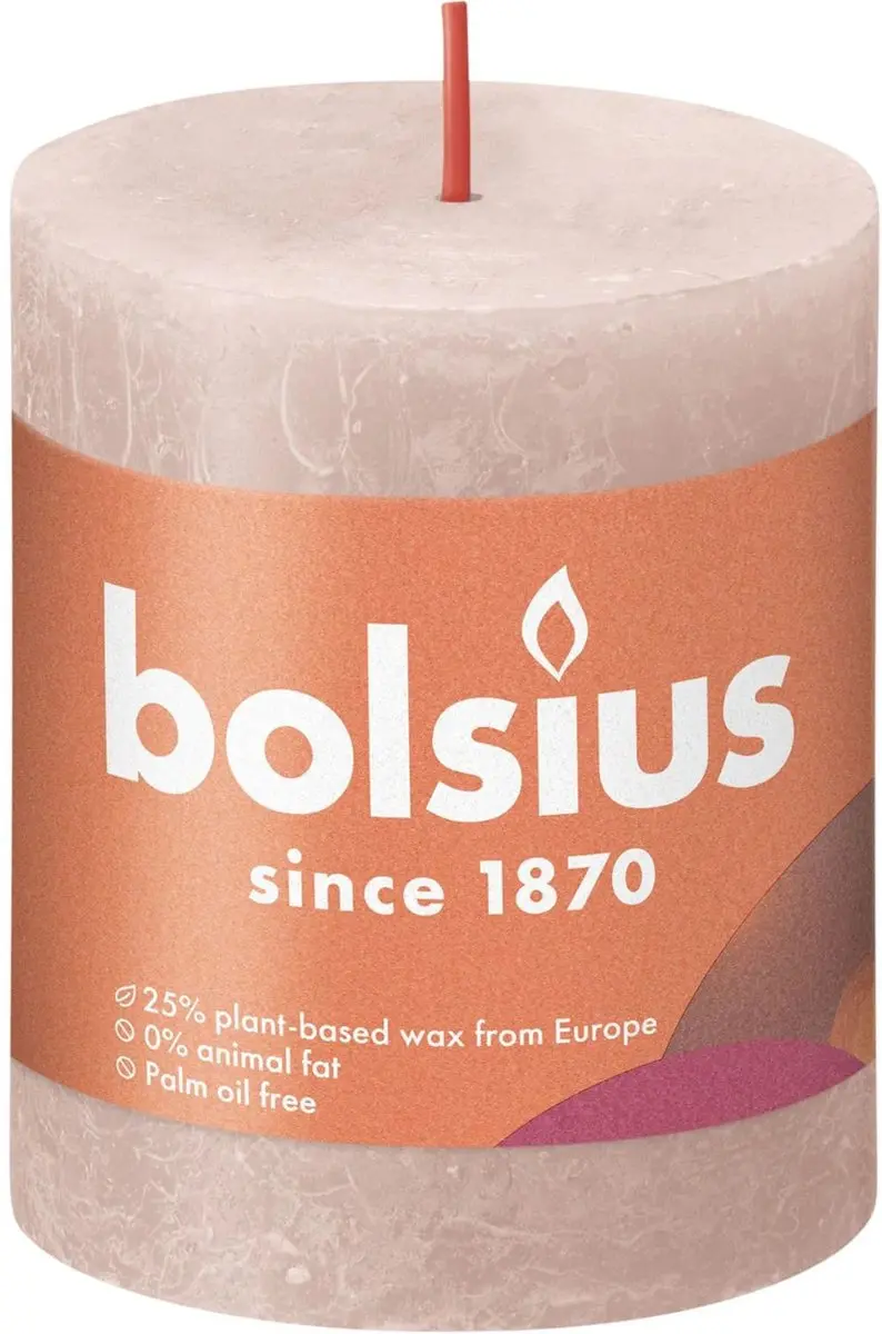 Bolsius Stompkaars Misty Pink Ø68mm