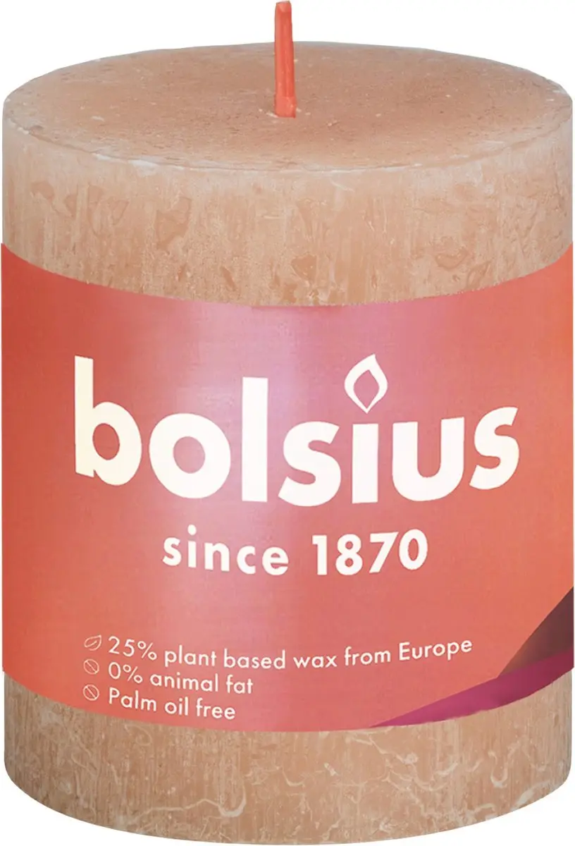 Bolsius Stompkaars Misty Pink Ø68mm - 35 Branduren