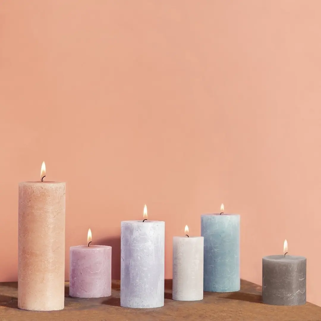 Bolsius Stompkaars Misty Pink Ø68mm - 35 Branduren