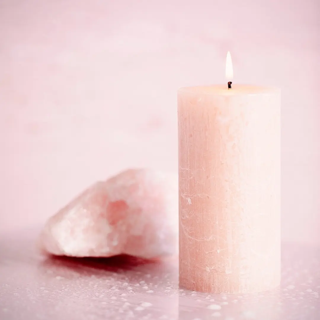Bolsius Stompkaars Misty Pink Ø68mm - 35 Branduren