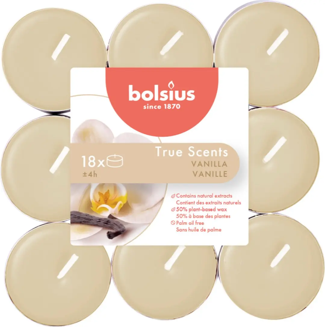 Bolsius True Scents Geurtheelichten - 18 Stuks - Vanilla