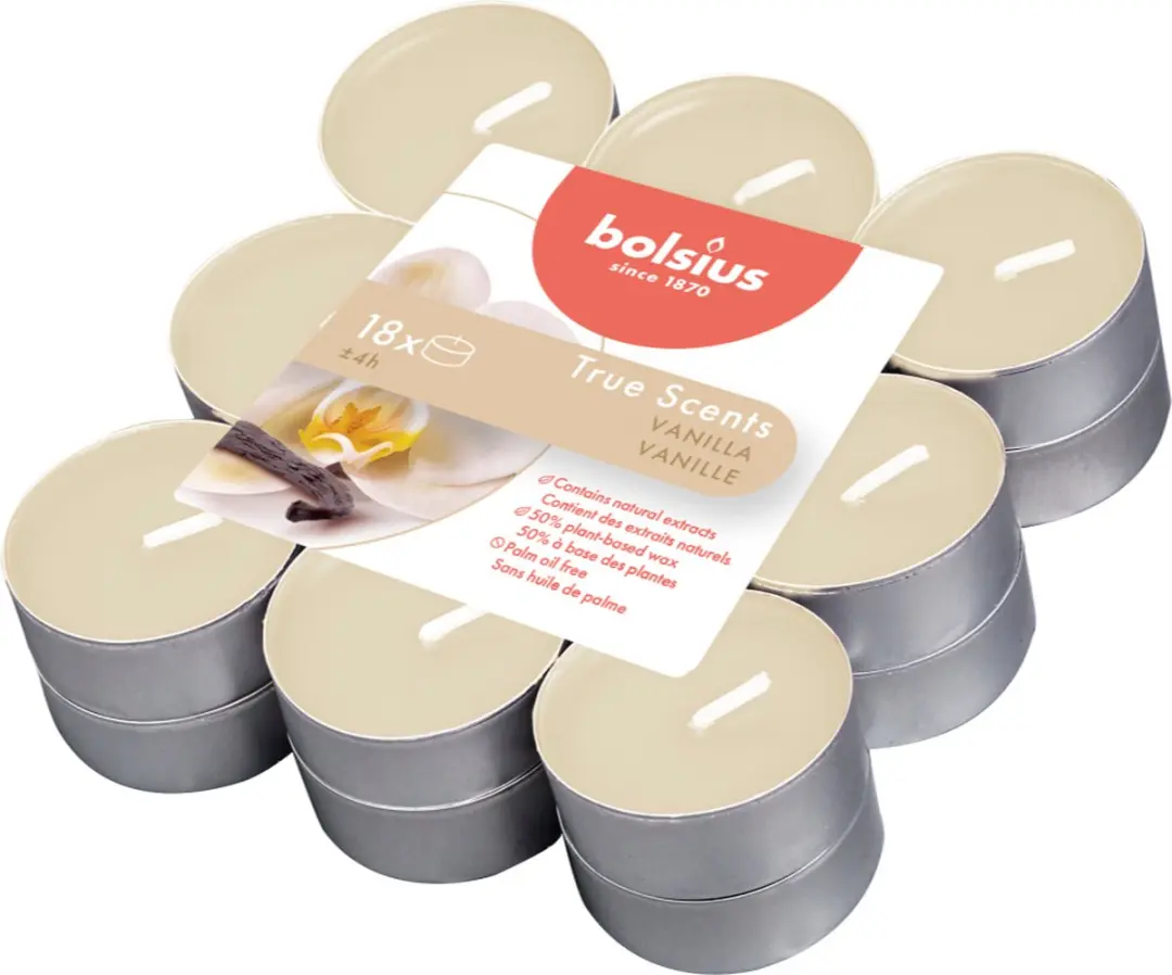 Bolsius True Scents Geurtheelichten - 18 Stuks - Vanilla