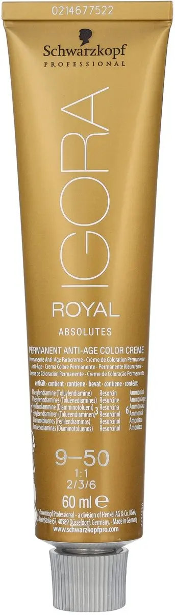 Schwarzkopf Igora Absolutes 60ml - 9-50 Permanent