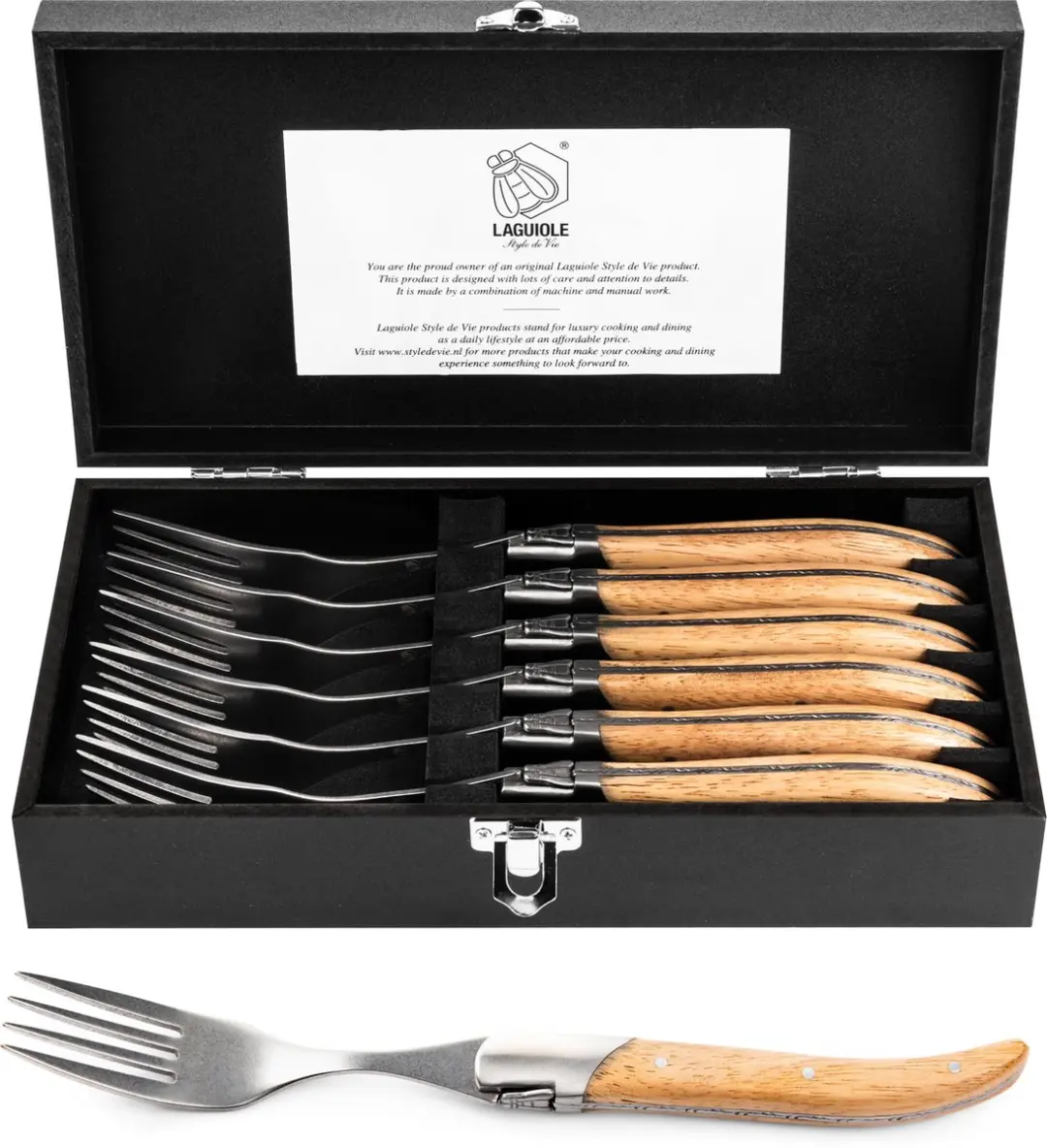 Laguiole Style de Vie Luxury Line Vorken 6-delig
