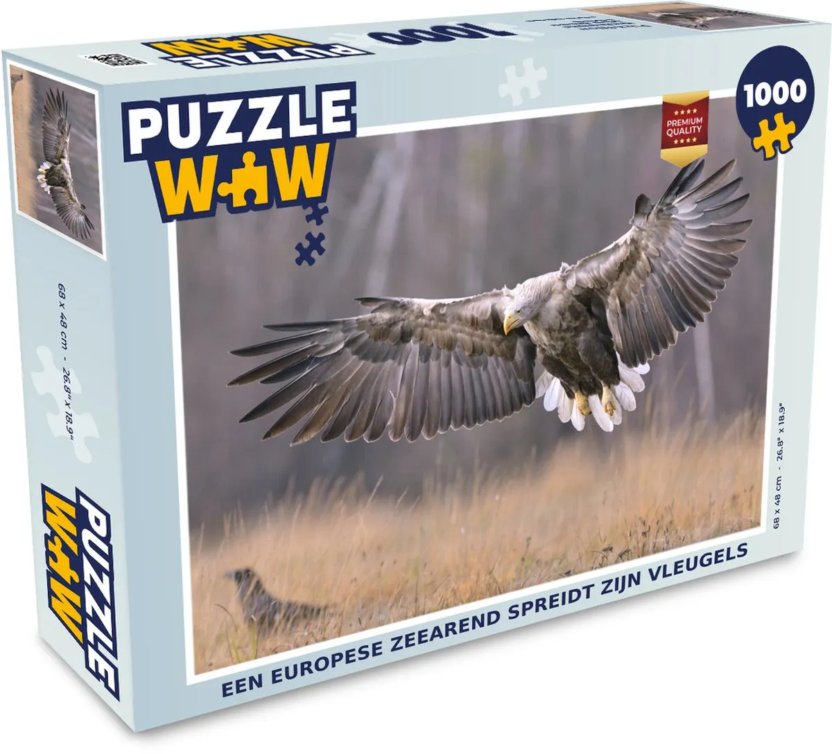 PuzzleWow Legpuzzel Europese Zeearend 1000 Stuks - Multicolor