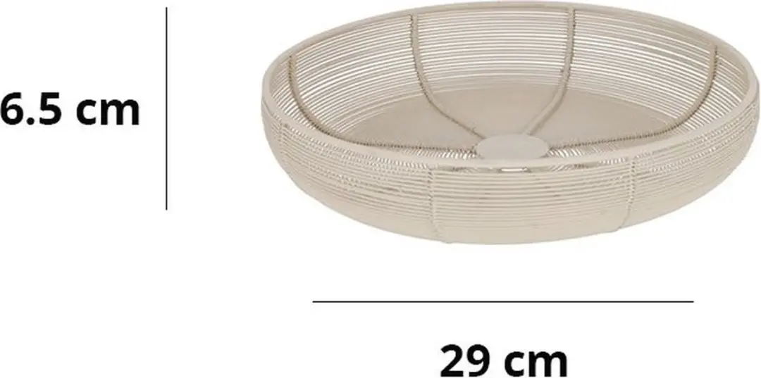 JENS Living Fruitmand Pim Draadmand - ø29cm Wit