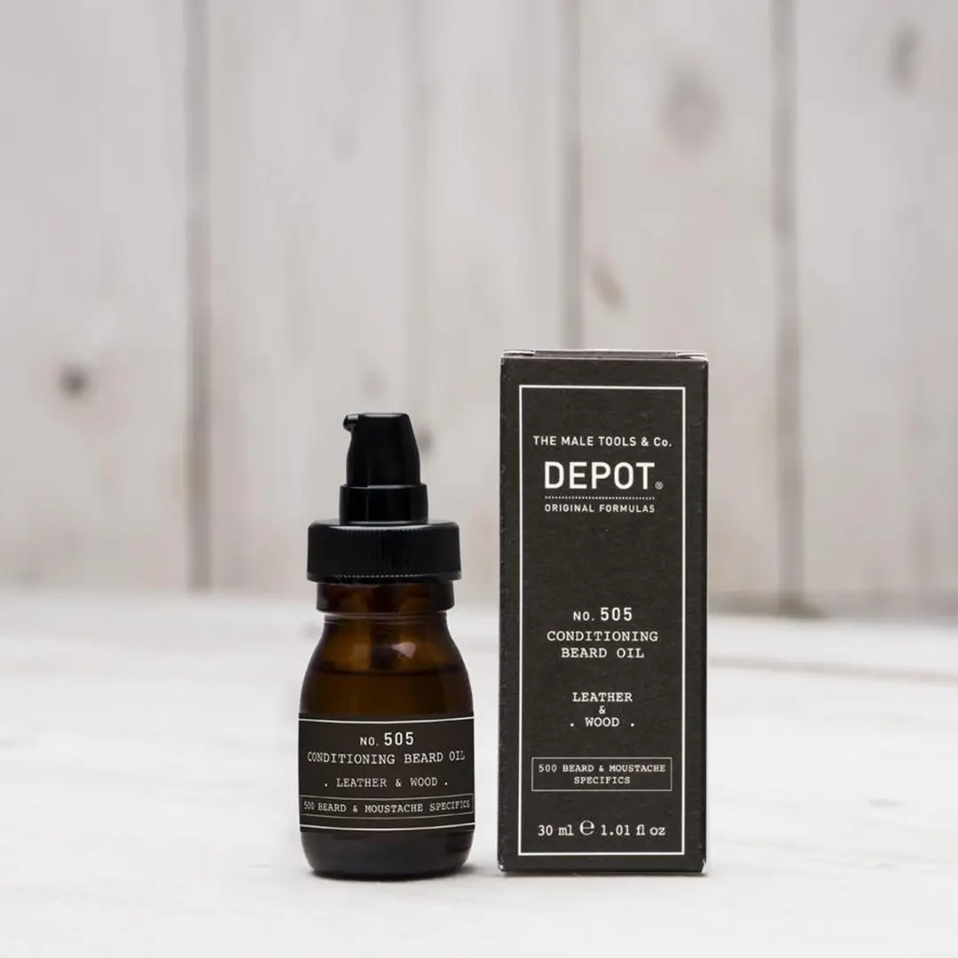 Depot 505 Conditioning Beard Oil Leather & Wood 30ml