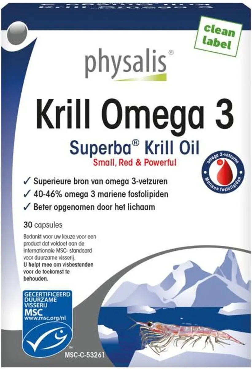 Physalis Krill Omega 3 Capsules - 60 Stuks