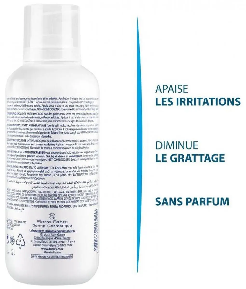 Ducray Dexyane Baume Emollient Anti-Grattage 400ml - afbeelding 3 van 6