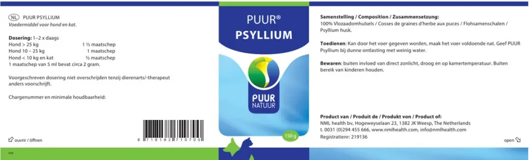 Puur Psyllium 150g